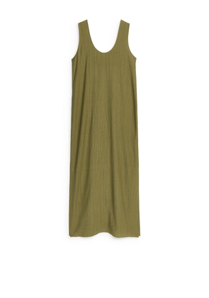 Long Crinkle Dress - Green
