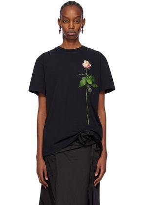 Simone Rocha Black Rose T-Shirt