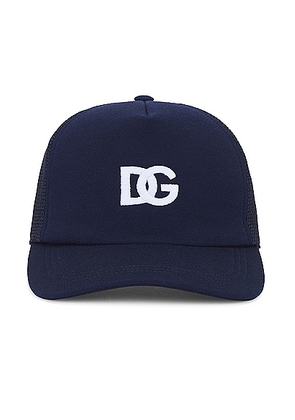 Dolce & Gabbana Trucker Hat in Blu Scurissimo - Blue. Size 60 (also in ).