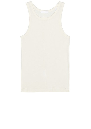 Helmut Lang Soft Rib Tank in Ivory - Ivory. Size M (also in ).