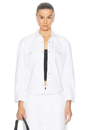 WARDROBE.NYC Denim Jacket in White - White. Size M (also in ).