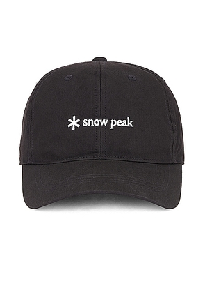 Snow Peak Snow Peak Logo Cap in Black - Black. Size 1 (also in 2).