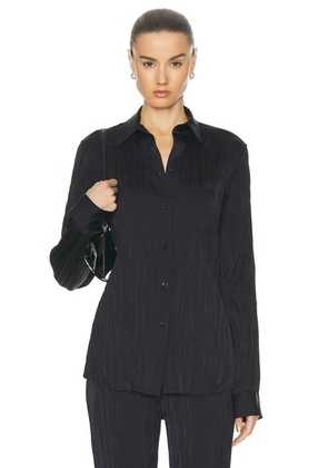 Helmut Lang Crushed Shirt in Black - Black. Size M (also in L, S, XS).
