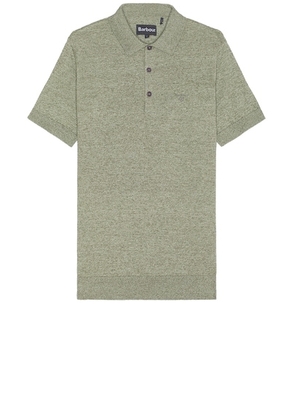 Barbour Buston Knit Polo in Dusty Green - Green. Size L (also in M, S).
