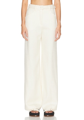 Gabriela Hearst Norman Pant in Ivory - Ivory. Size 36 (also in 40, 42).