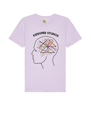 KidSuper Graphic Tee in Lilac - Lavender. Size L (also in M, S, XL/1X).
