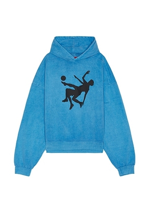 Liberal Youth Ministry Chilena Hoodie Knit in Blue - Blue. Size L (also in M, XL).