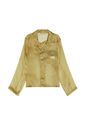 4SDESIGNS Mil Shirt Jacket in Khaki - Olive. Size 48 (also in 50, 52).