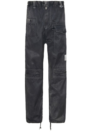 Maison MIHARA YASUHIRO Twill Cargo Trousers in Black - Charcoal. Size 46 (also in ).
