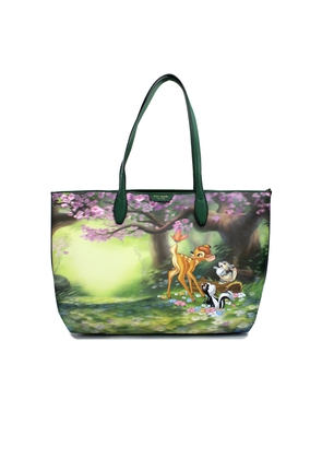 Kate Spade Disney Sutton Bambi Coated Canvas Shoulder Tote Handbag Purse