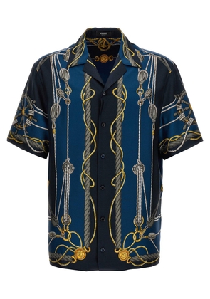 Versace Nautical-Printed Short-Sleeved Buttoned Shirt
