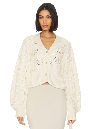 FAITHFULL THE BRAND Dayana Cardigan in Ivory. Size L, M, XL.
