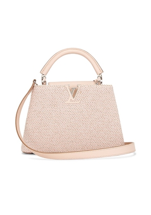 FWRD Renew Louis Vuitton Capucines Handbag in Cream.