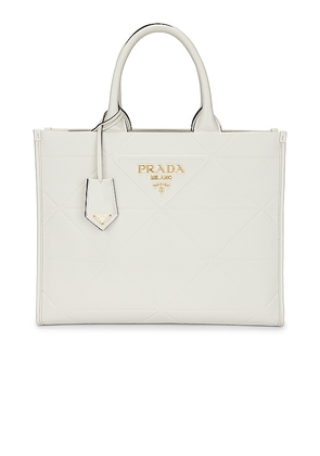 FWRD Renew Prada Quilted Tote Bag in White.