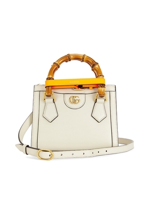 FWRD Renew Gucci Diana Bamboo 2 Way Handbag in Ivory.