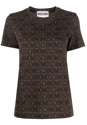 Moschino logo-print short-sleeve T-shirt - Brown