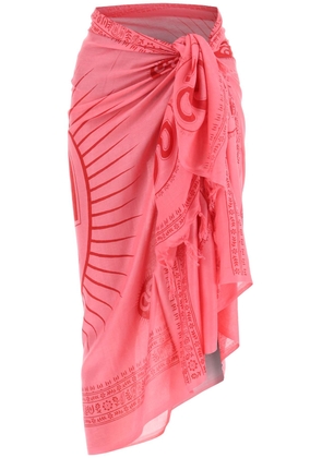 Sun Chasers mantra sarong in printed cotton - OS Pink