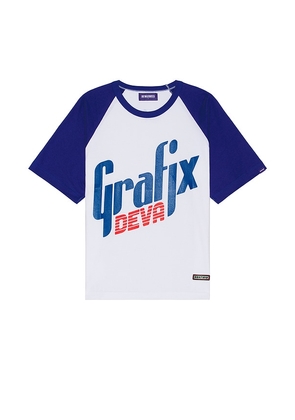 Deva States Shred T-Shirt in Blue. Size L, S, XL/1X.