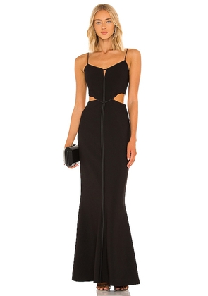 LIKELY Nancy Gown in Black. Size 8.