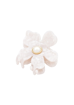 Lele Sadoughi Lily Claw Clip in White.