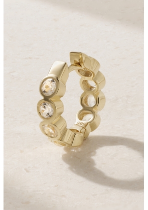 42 SUNS - Small 14-karat Gold Topaz Single Hoop Earring - White - One size