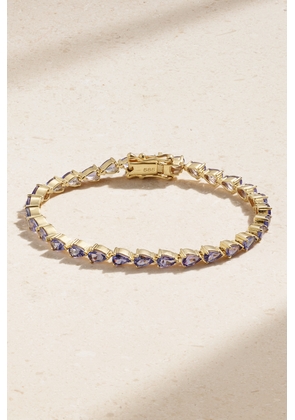 42 SUNS - 14-karat Gold Tanzanite Bracelet - Blue - 16,17