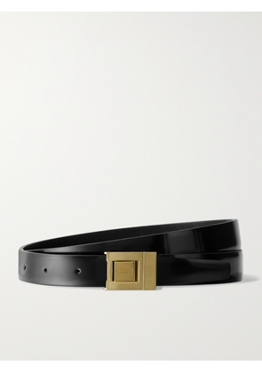 SAINT LAURENT - Glossed-leather Belt - Black - 65,70,75,80,85,90,95