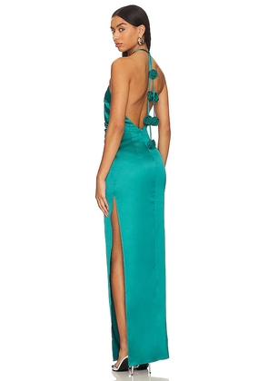 Lovers and Friends Emaline Gown in Teal. Size M, XL, XS.