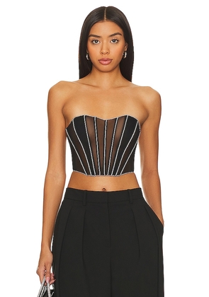 Oseree Mesh Corset in Black. Size S.