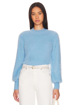 MINKPINK Aria Fluffy Knit in Baby Blue. Size S.