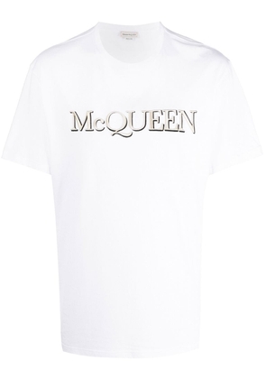 Alexander McQueen embroidered logo short-sleeve T-shirt - White