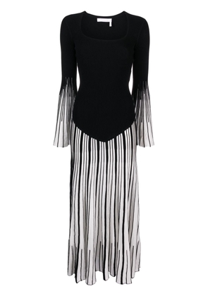 Chloé pleated knitted maxi dress - Black