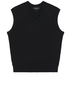 Rag & Bone Harvey Sweater Vest in Black. Size M, XL.