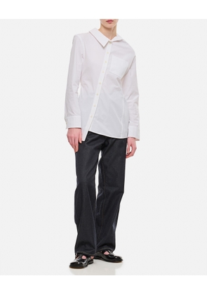 Jacquemus Asymmetric Front Buttoned Cotton Shirt