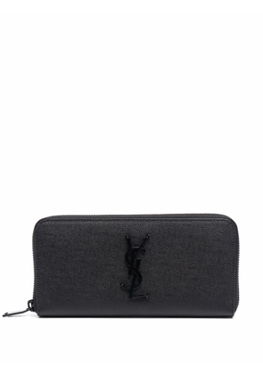 Saint Laurent monogram zip-around wallet - Black