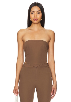 Lovers and Friends Natasha Top in Brown. Size M, S, XL, XS, XXS.
