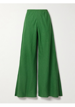 Suzie Kondi - Aensi Linen Wide-leg Pants - Green - x small,small,medium,large,x large