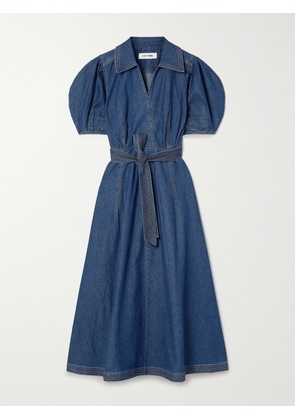 Cefinn - Wren Wrap-effect Belted Denim Midi Dress - Blue - UK 6,UK 8,UK 10,UK 12,UK 14,UK 16