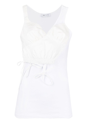 ACT Nº1 ruched-bust sleeveless top - White