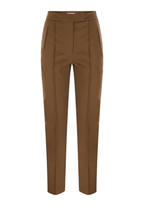 Pt Torino Frida - Cotton And Silk Trousers With Pleat