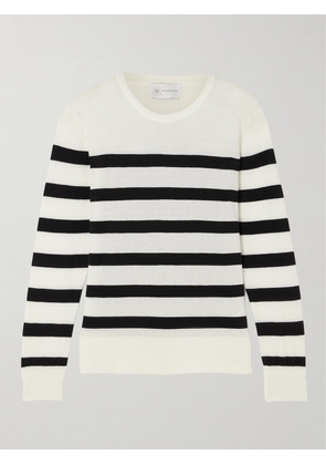 We Norwegians - Hjellestad Striped Merino Wool And Cotton-blend Sweater - White - x small,small,medium,x large