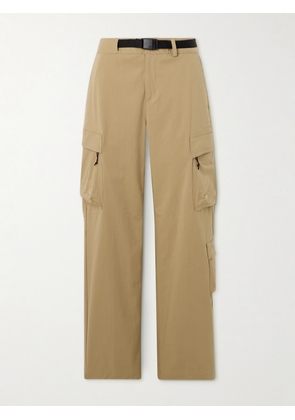 The North Face - Tonegawa Belted Cotton-blend Twill Wide-leg Cargo Pants - Brown - small,medium,large,x large
