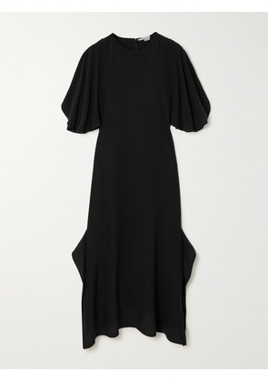 Stella McCartney - Draped Silk-crepe Midi Dress - Black - IT40,IT42,IT44,IT46
