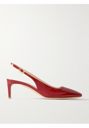 Gianvito Rossi - Nuit 55 Glossed-leather Slingback Pumps - Red - IT35,IT36,IT36.5,IT37,IT37.5,IT38,IT38.5,IT39,IT39.5,IT40
