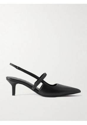Brunello Cucinelli - Bead-embellished Leather Slingback Pumps - Black - IT36,IT36.5,IT37,IT37.5,IT38,IT38.5,IT39,IT39.5,IT40,IT40.5,IT41