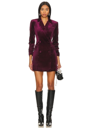 1. STATE Velvet Blazer Dress in Wine. Size 4, 8.