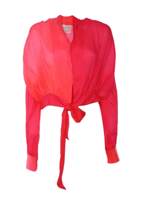 Forte_Forte Red Shaded Silk Shirt