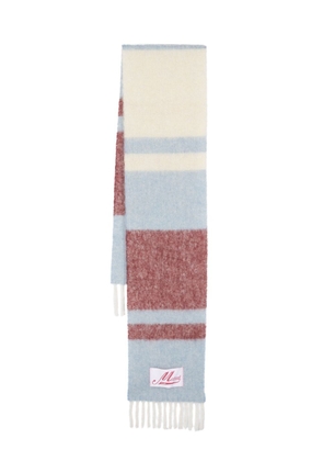 Marni striped mohair-blend scarf - Blue