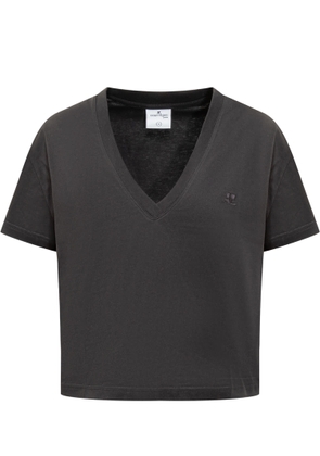 Courrèges Cropped T-Shirt V-Neck