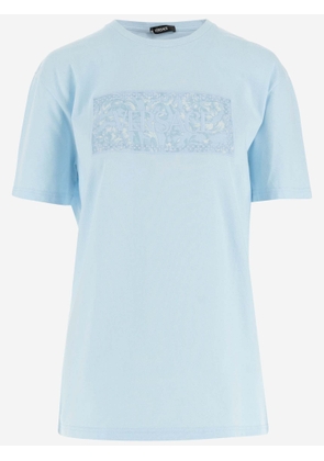Versace Cotton T-Shirt With Logo